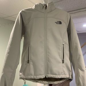 Cream Northface Zip up Jacket